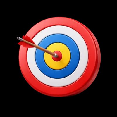 Alvo com flecha no centro PNG fundo transparente - Target Arrow Center transparent background PNG