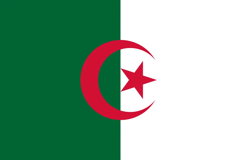 Bandeira da Argélia PNG fundo transparente