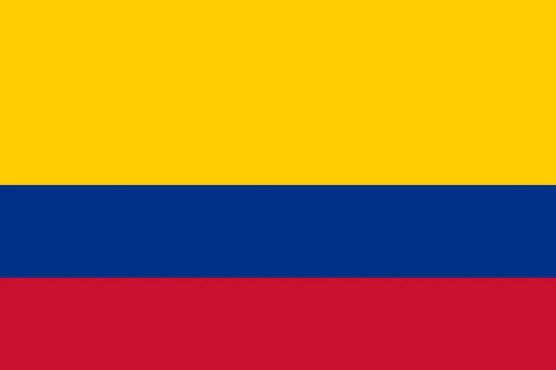 Bandeira da Colômbia PNG fundo transparente