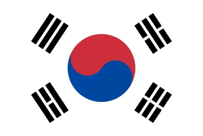 Bandeira da Coreia do Sul PNG fundo transparente - South Korea Flag transparent background PNG