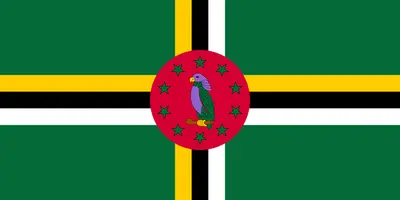 Bandeira da Dominica PNG fundo transparente