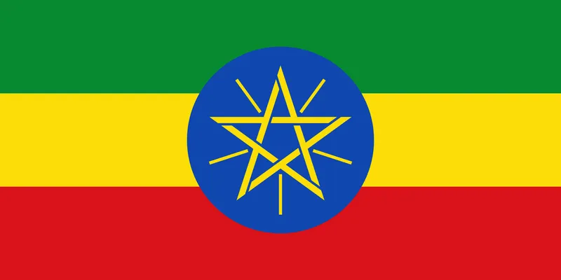 Bandeira da Etiópia PNG fundo transparente