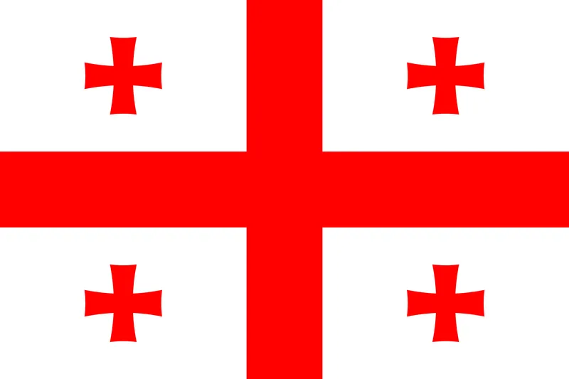 Bandeira da Geórgia PNG fundo transparente - Flag of Georgia transparent background PNG