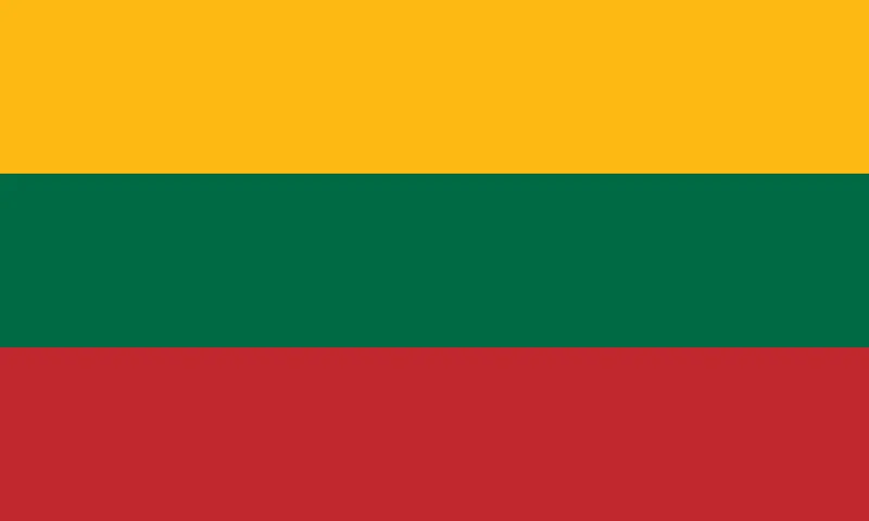 Bandeira da Lituânia PNG fundo transparente - Lithuania Flag transparent background PNG