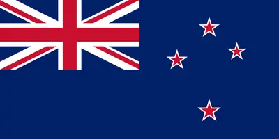 Bandeira da Nova Zelândia azul escura com Union Jack e estrelas vermelhas - New Zealand flag dark blue with Union Jack and red stars