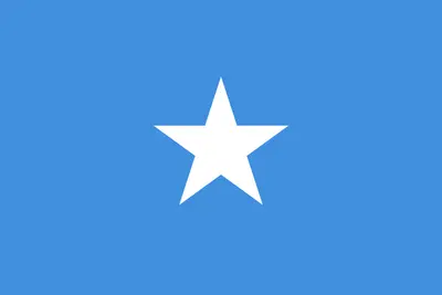 Bandeira da Somália PNG fundo azul estrela branca - Flag of Somalia blue background white star PNG