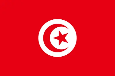 Bandeira da Tunísia PNG fundo transparente - Flag of Tunisia transparent background PNG