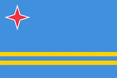 Bandeira de Aruba PNG fundo transparente
