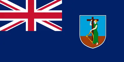 Bandeira de Montserrat PNG fundo azul - Montserrat Flag blue background PNG