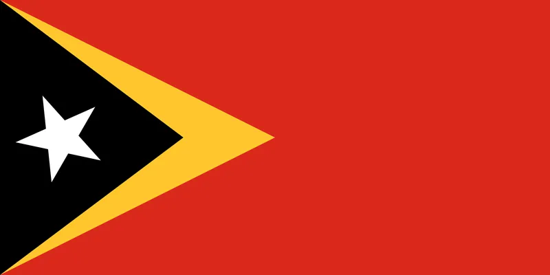 Bandeira de Timor-Leste PNG fundo transparente