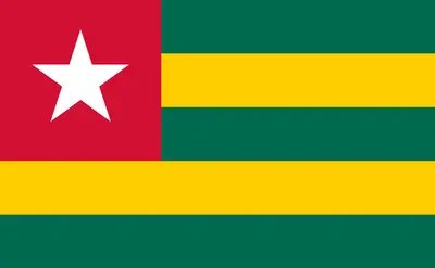 Bandeira de Togo PNG fundo transparente - Togo flag transparent background PNG