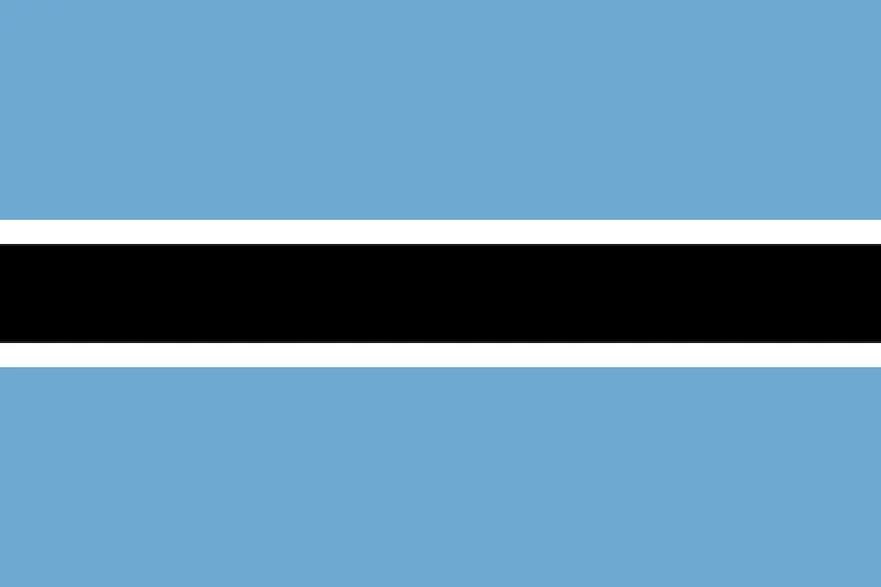 Bandeira do Botsuana PNG fundo transparente