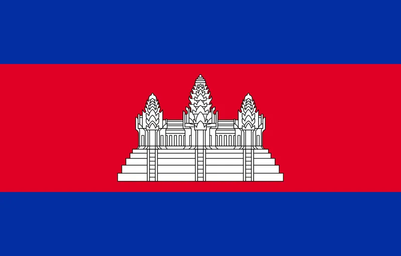 Bandeira do Camboja PNG fundo transparente