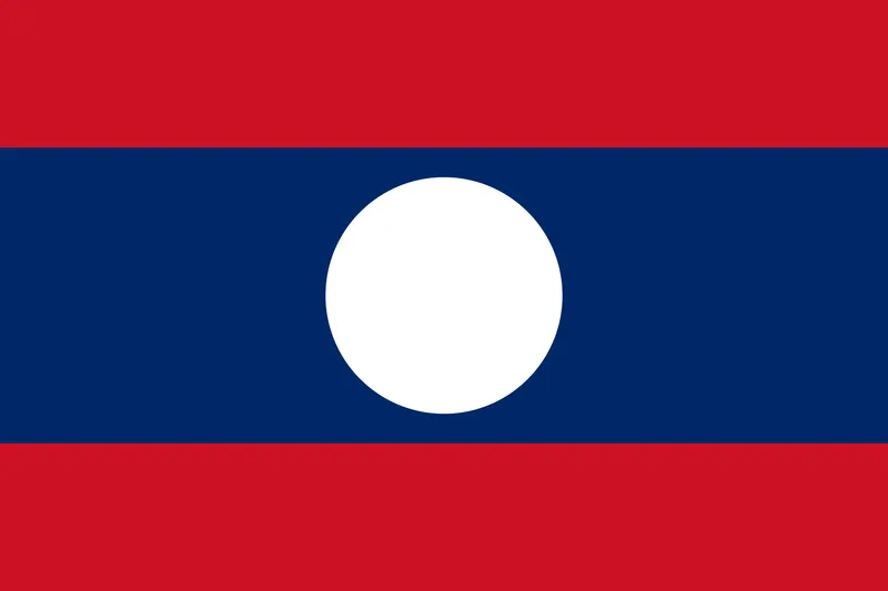 Bandeira do Laos PNG fundo transparente - Flag of Laos transparent background PNG
