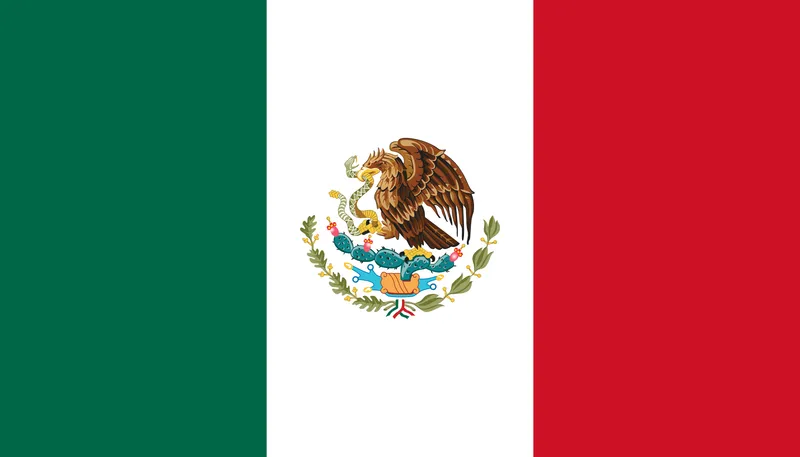 Bandeira do México PNG fundo transparente - Mexico Flag transparent background PNG
