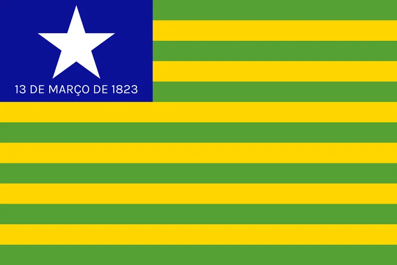 Bandeira do Piauí PNG fundo transparente - Piauí Flag transparent background PNG