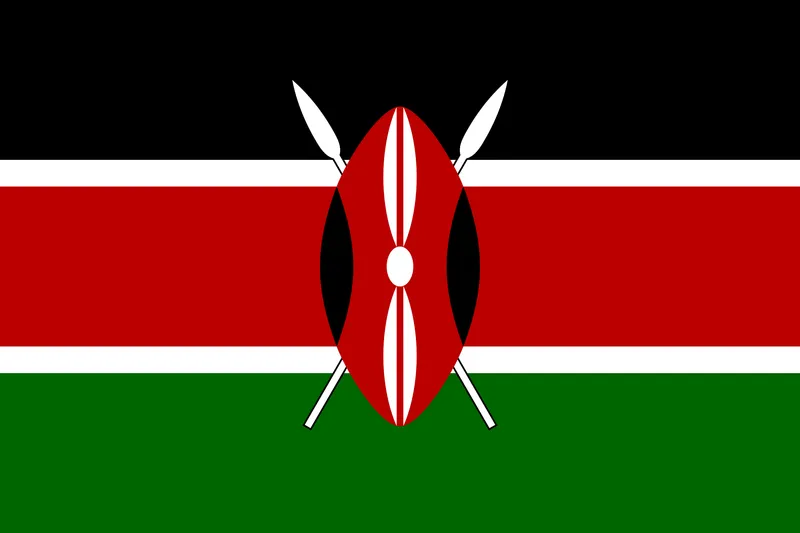 Bandeira do Quênia PNG fundo transparente - Kenya Flag transparent background PNG