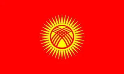 Bandeira do Quirguistão PNG - Kyrgyzstan Flag transparent background PNG