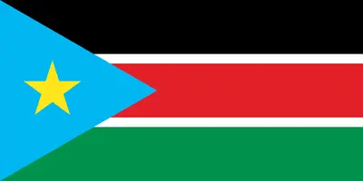 Bandeira do Sudão do Sul PNG fundo transparente - South Sudan flag transparent background PNG