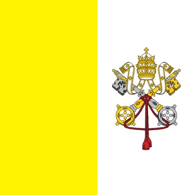 Bandeira do Vaticano PNG fundo transparente - Vatican City Flag transparent background PNG