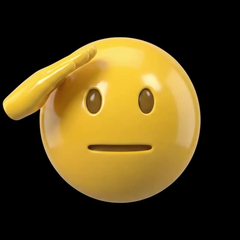 Emoji Amarelo Saudando PNG fundo transparente