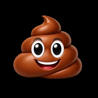 Emoji de Cocô Sorridente PNG fundo transparente - Emoji Poop Smiling transparent background PNG
