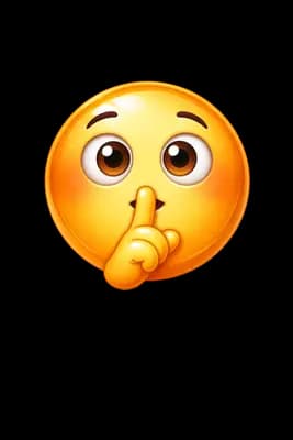 Emoji Shhh - Silêncio PNG fundo transparente