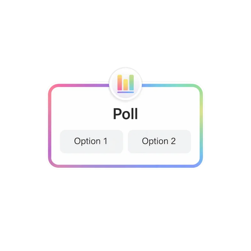 Widget de Enquete PNG com fundo transparente - Poll Widget transparent background PNG