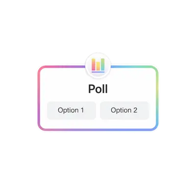 Widget de Enquete PNG com fundo transparente - Poll Widget transparent background PNG