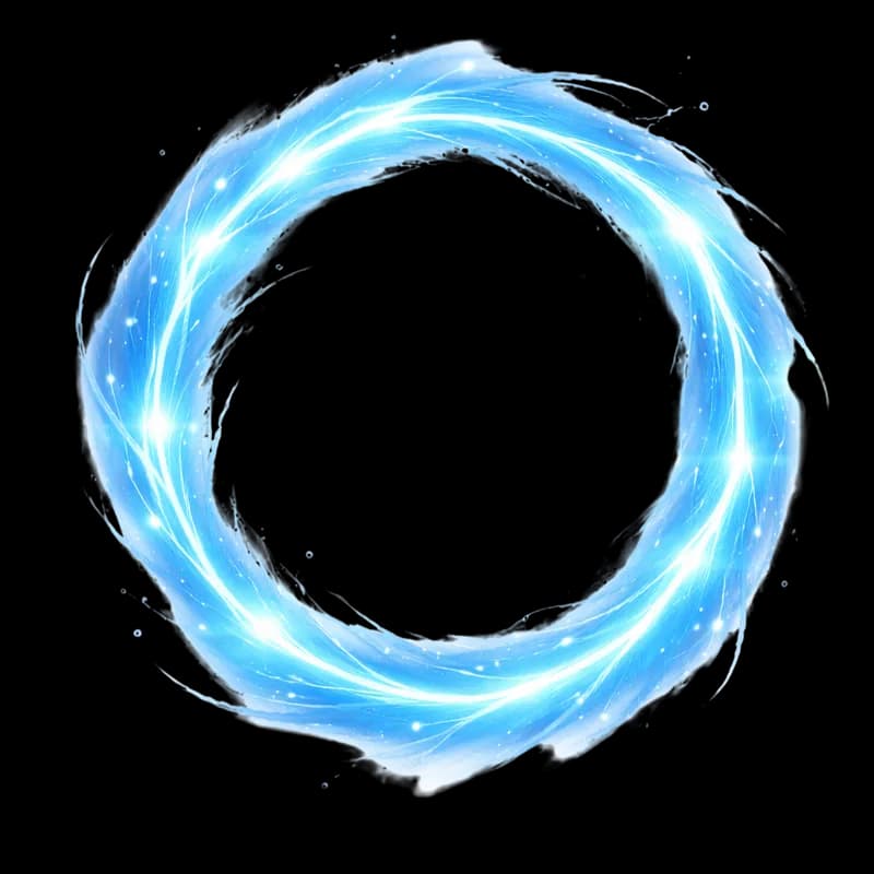 Anel de Energia Azul Brilhante PNG fundo transparente