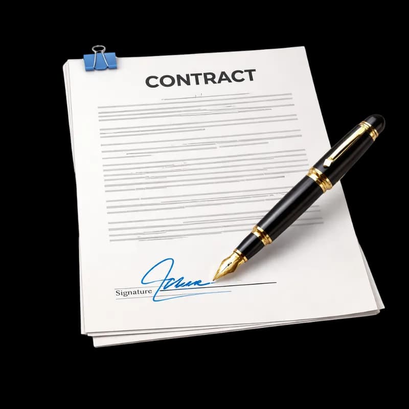 Assinando Contrato: Documento, Caneta e Assinatura Azul PNG fundo transparente - Assinando Contract Document Pen Signatu