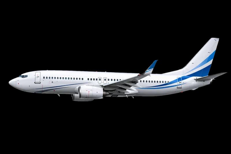 Avião Branco e Azul: Elegância nos Céus PNG fundo transparente