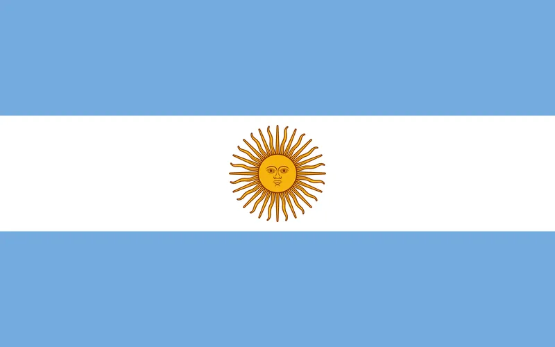 Bandeira da Argentina com Sol de Maio PNG fundo transparente