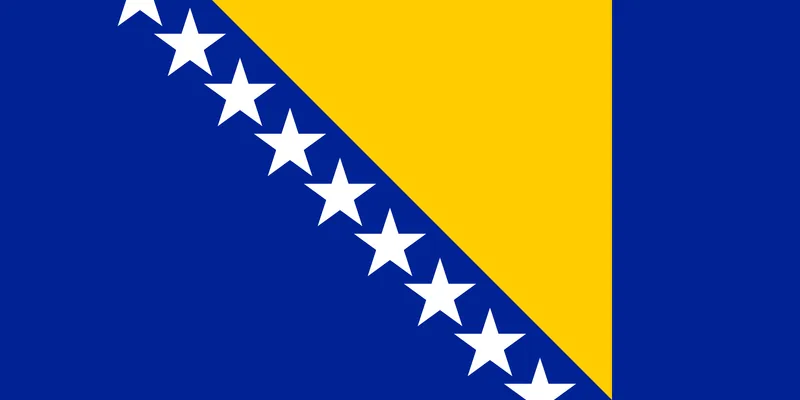Bandeira da Bósnia e Herzegovina PNG fundo transparente