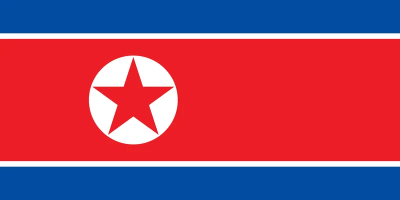 Bandeira da Coreia do Norte PNG fundo transparente - North Korea Flag transparent background PNG