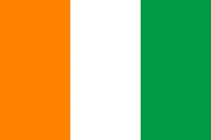 Bandeira da Costa do Marfim PNG fundo transparente