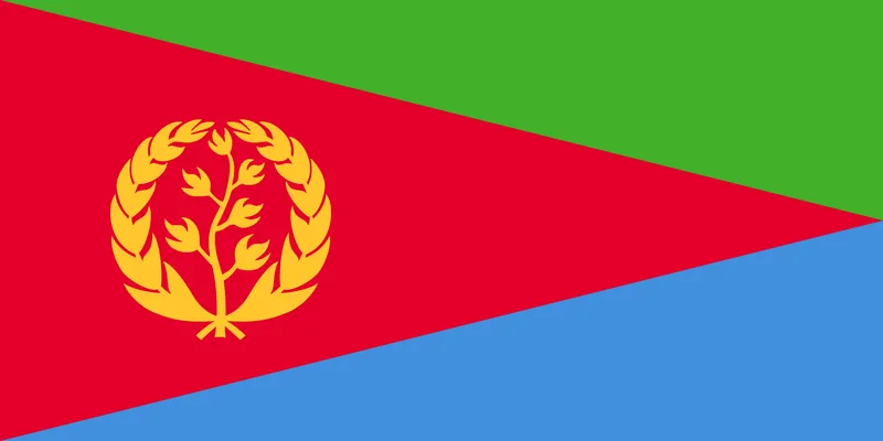 Bandeira da Eritreia PNG fundo transparente