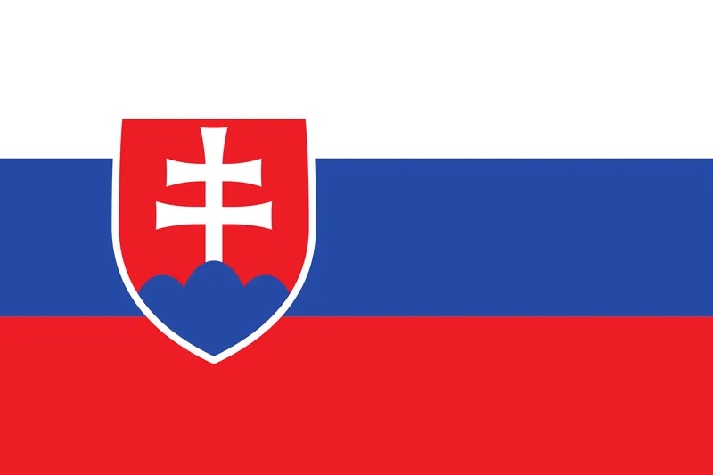 Bandeira da Eslováquia com escudo de armas - Slovakia flag with coat of arms PNG