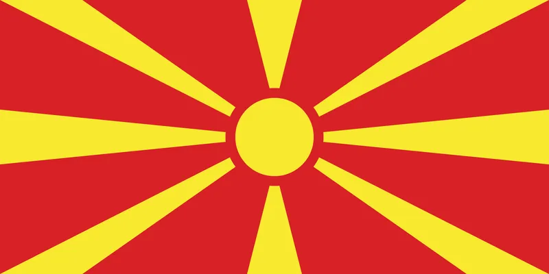 Bandeira da Macedônia do Norte PNG - North Macedonia Flag PNG