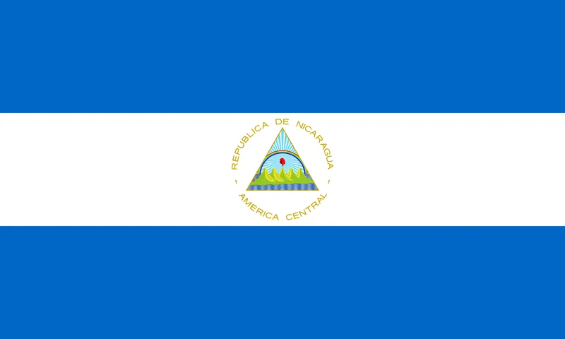 Bandeira da Nicarágua PNG fundo transparente - Nicaragua Flag transparent background PNG