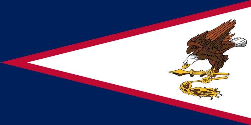 Bandeira da Samoa Americana PNG fundo transparente