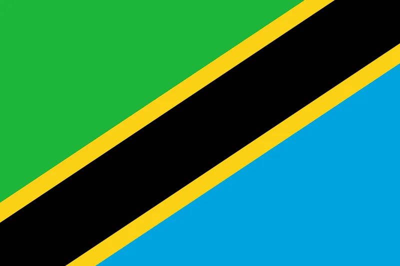 Bandeira da Tanzânia PNG fundo transparente - Tanzania flag transparent background PNG