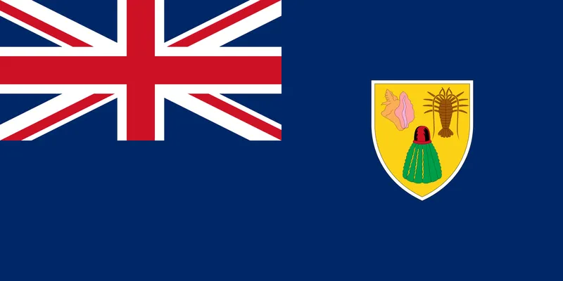 Bandeira das Ilhas Turcas e Caicos - Turks and Caicos Islands flag PNG