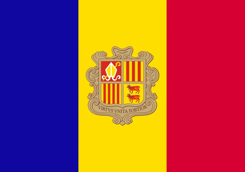 Bandeira de Andorra PNG fundo transparente