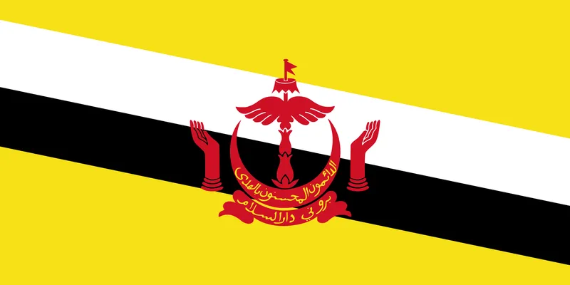 Bandeira de Brunei Darussalam PNG fundo transparente