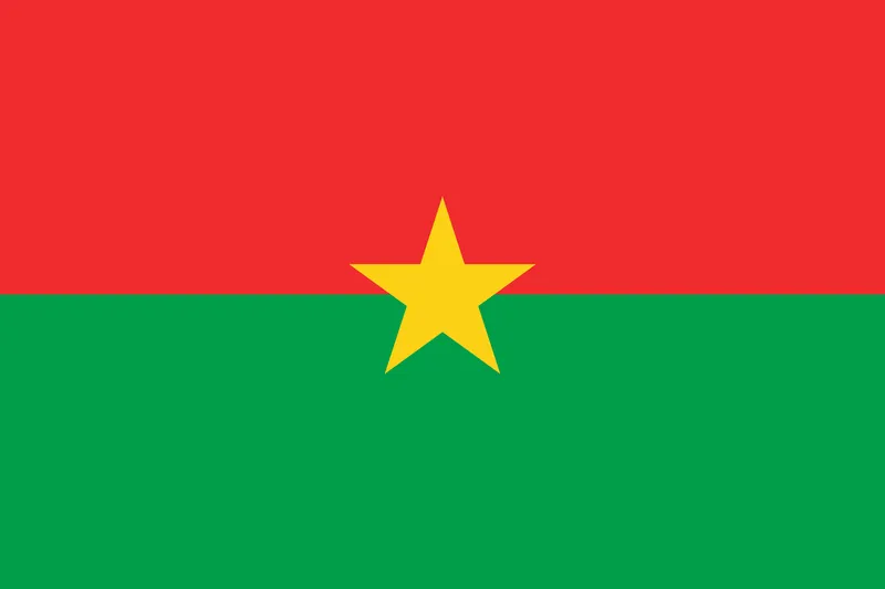 Bandeira de Burkina Faso PNG fundo transparente