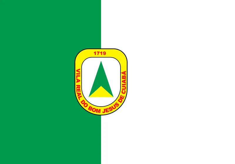 Bandeira de Cuiabá, Mato Grosso, Brasil - Flag of Cuiabá, Mato Grosso, Brazil