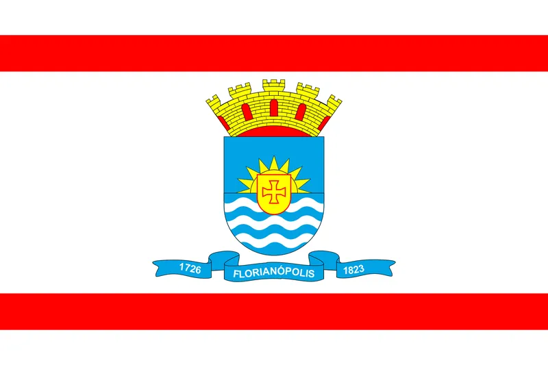 Bandeira de Florianópolis PNG - Flag of Florianópolis transparent background PNG