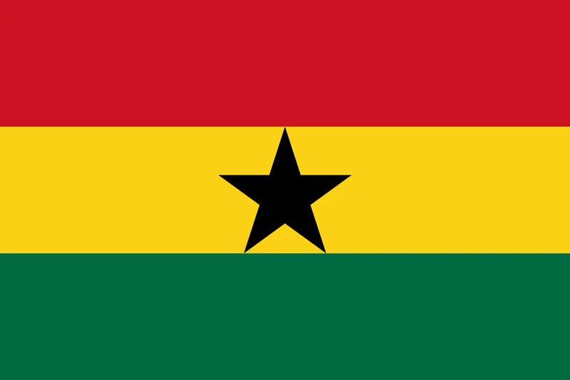 Bandeira de Gana PNG fundo transparente - Ghana flag transparent background PNG