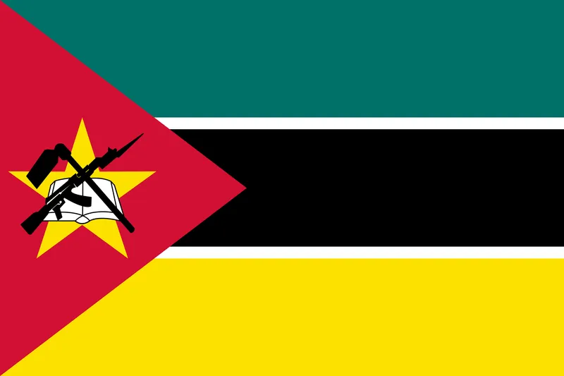Bandeira de Moçambique PNG fundo transparente - Flag of Mozambique transparent background PNG
